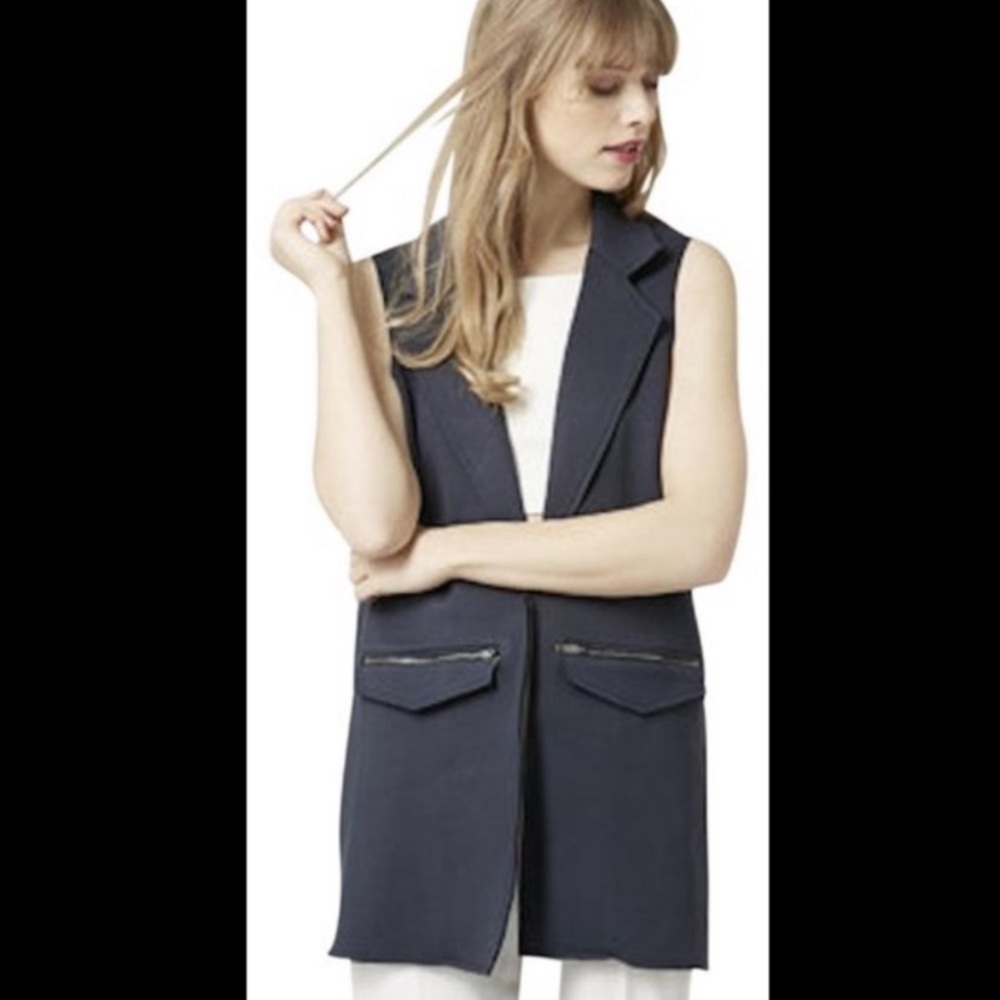 NEW TOPSHOP WHITE BLAZER VEST